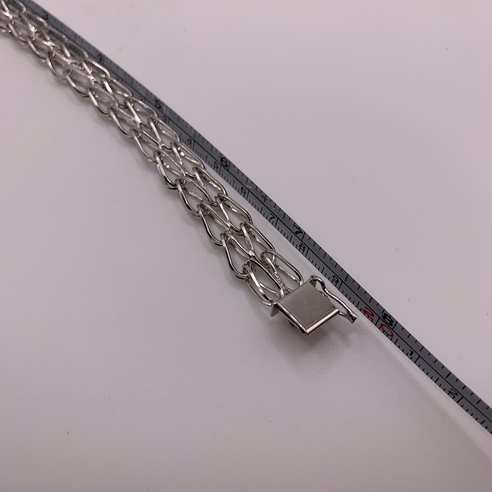 Vintage 1970s sterling silver woven bracelet - Picture 10 of 11